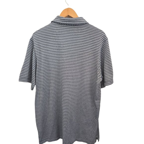 Clubhouse Collection Mens Black & White Striped Masters Golf Shirt Augusta Natio - Picture 3 of 3